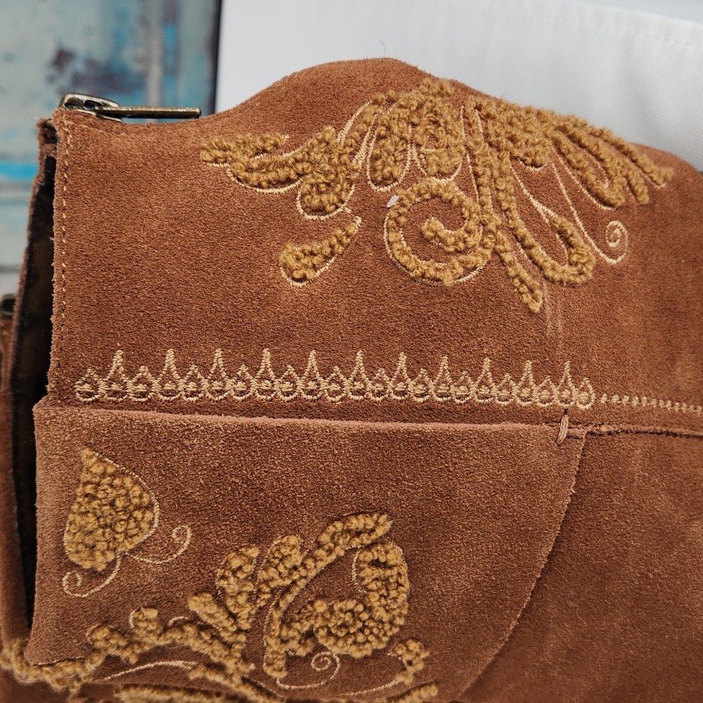 OTBT Ankle Boot Embroidered Ringold Wedge Heel - Picture 2 of 7